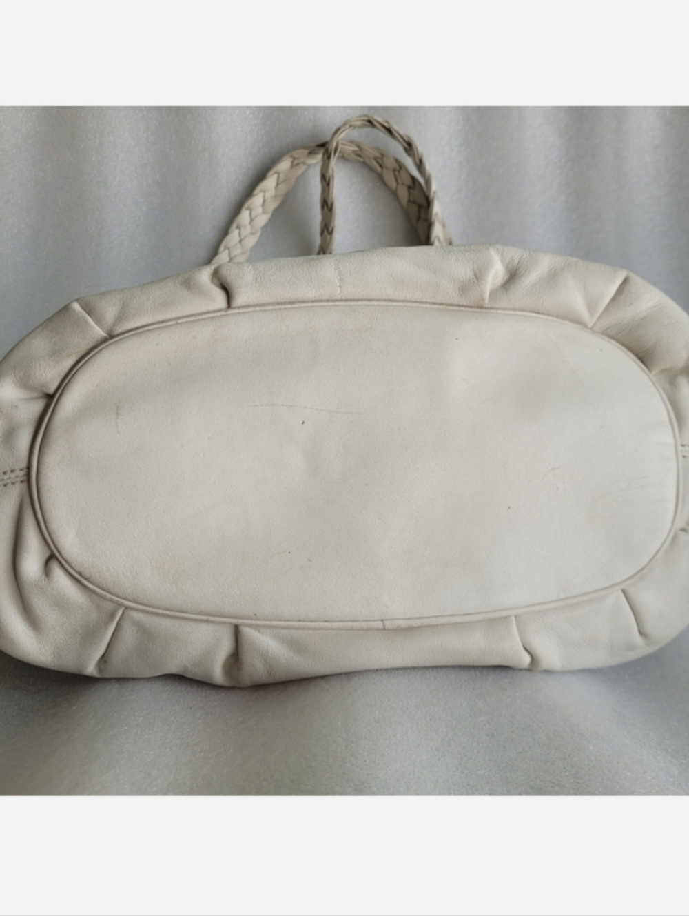 Michael Kors Camden Slouchy Leather Hobo Bag Braided Straps Off-White - Picture 5 of 16